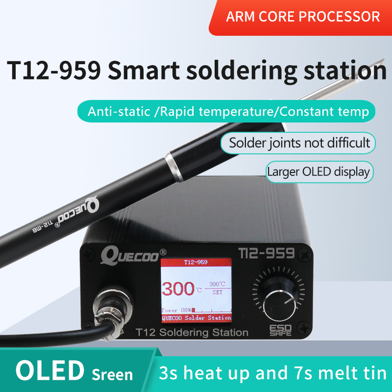 Soldering Station T12 Oled - T12-959 V5.1 Bộ Hàn Que Hàn