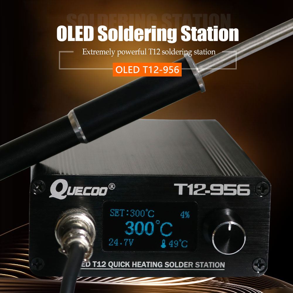 QUECOO T12-956 Soldering Digit - đánh giá và giá Soldering Station T12 Oled