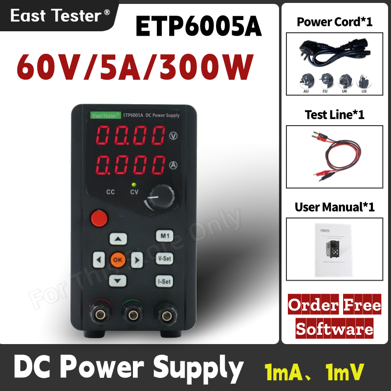 ETP6005A high efficiency singl - đánh giá và giá Programmable Dc Power Supply 60V 5A